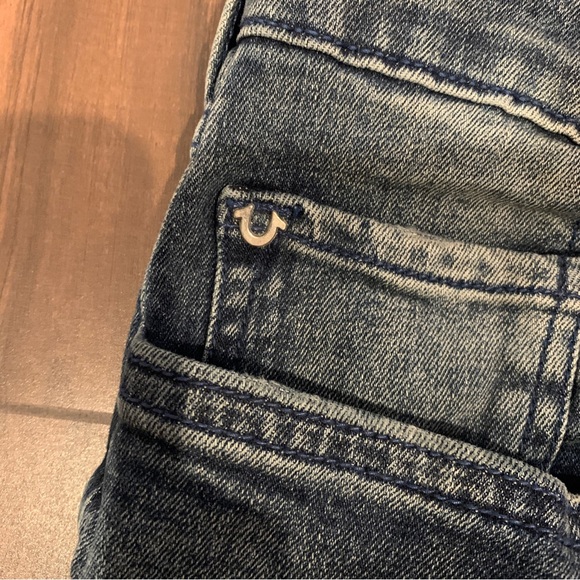 True Religion Jeans Rocco Moto Skinny Relaxed Blue Men’s 34 NWT $219 - Picture 6 of 9